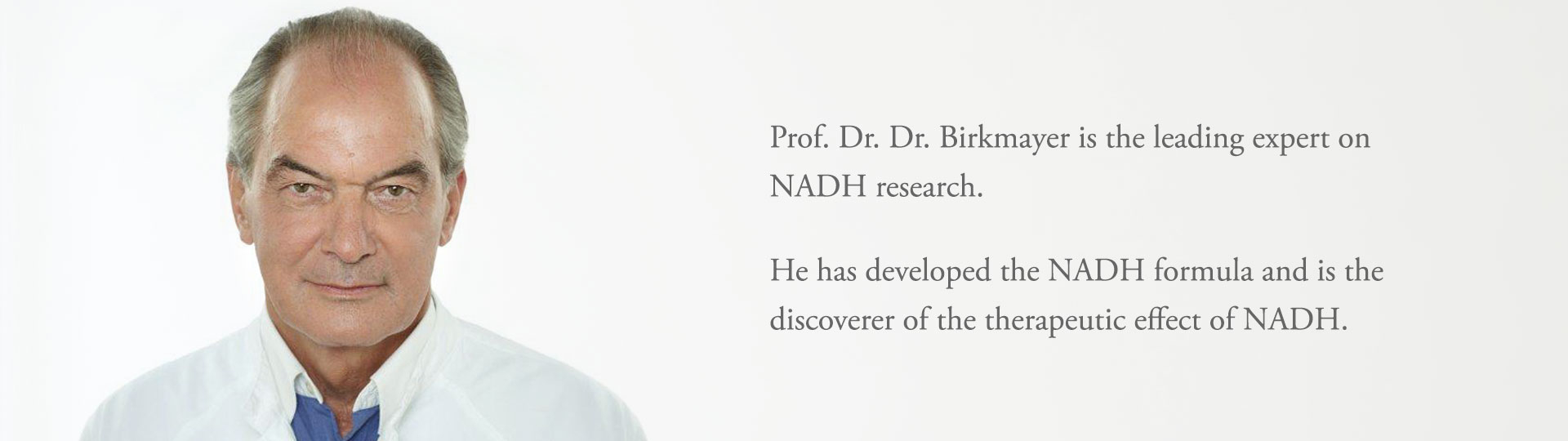 Prof. George Birkmayer NADH.
